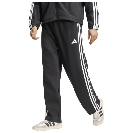 Adidas Ανδρικό παντελόνι φόρμας Essentials 3-Stripes Loose Fleece Open Hem Pants